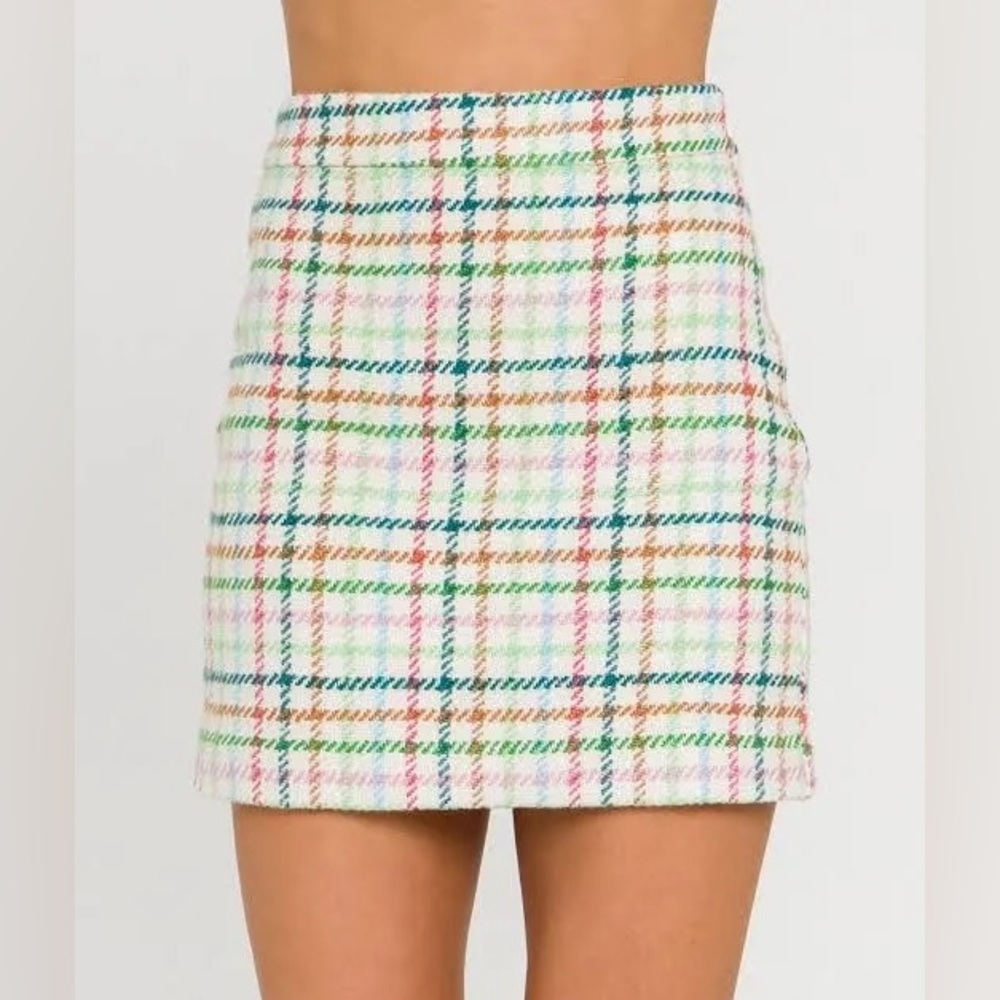 ENGLISH FACTORY wool blend mini skirt